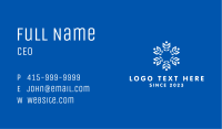 White Radial Snowflake Business Card Image Preview