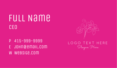 Beauty Flower Shop Business Card Image Preview