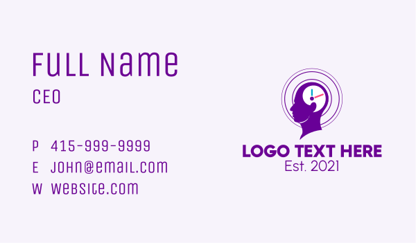 Time Awareness Business Card Design Image Preview