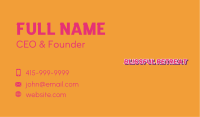 Creative Pop Art Wordmark Business Card Image Preview