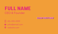 Creative Pop Art Wordmark Business Card Image Preview