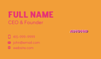 Creative Pop Art Wordmark Business Card Image Preview