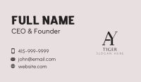A & Y Monogram Business Card Image Preview