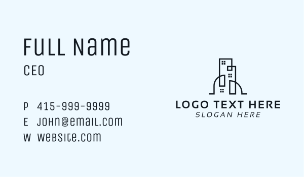 City Tower Building Business Card Design Image Preview