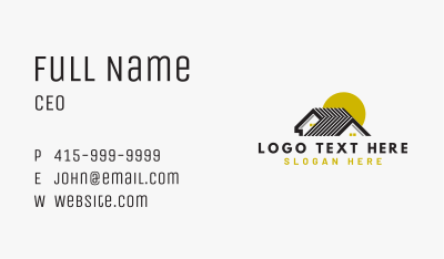 House Roof Sun Business Card Image Preview
