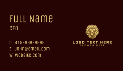 Premium Wild Lion  Business Card Image Preview