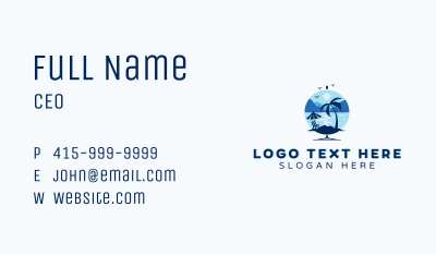 Island Beach Resort  Business Card Image Preview