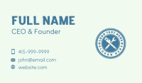 Blue Plumbing Pipe Wrench Business Card Image Preview