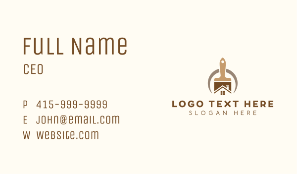 Paint House Renovation Business Card Design Image Preview