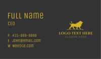 Premium Gold Lion Business Card Image Preview