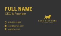 Premium Gold Lion Business Card Image Preview