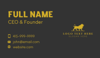 Premium Gold Lion Business Card Preview