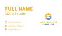 Hexagon Business Letter S Business Card Design