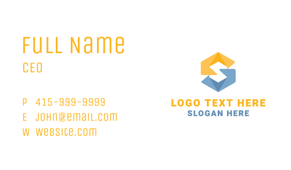 Hexagon Business Letter S Business Card Design Image Preview