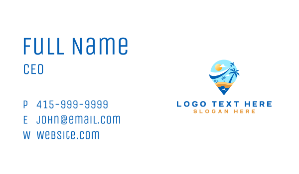 Travel Location Beach Business Card Design Image Preview
