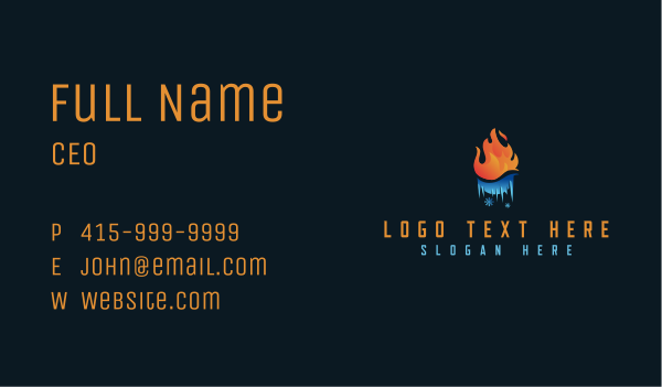 Fire Ice Frost Business Card Design Image Preview