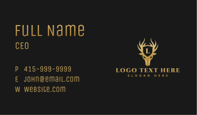 Royalty Shield Deer Business Card Image Preview