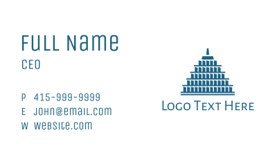 Blue Stack Structure  Business Card Image Preview