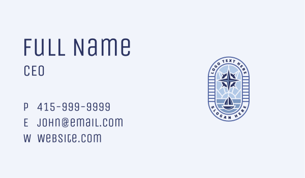 Boat Compass Sailing Business Card Design Image Preview