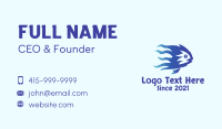 Blue Fire Fish Business Card Image Preview