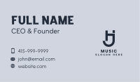Generic Monogram HJ Business Card Image Preview