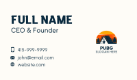 Cabin Forest Sunset Business Card Image Preview