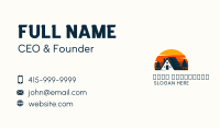 Cabin Forest Sunset Business Card Image Preview