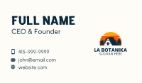 Cabin Forest Sunset Business Card Image Preview