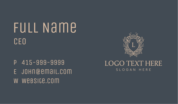 Luxury Crest Lettermark Business Card Design Image Preview
