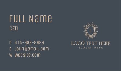 Luxury Crest Lettermark Business Card Image Preview