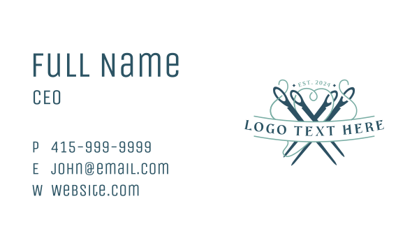 Needle Thread Sewing Business Card Design Image Preview
