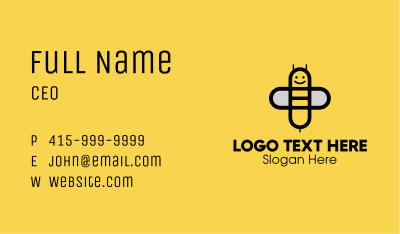 Simple Happy Bee Business Card Image Preview