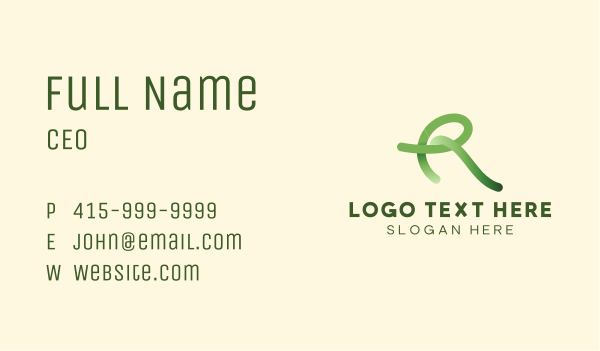 Elegant Letter R Business Card Design Image Preview