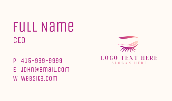 Makeup Artist Eyelashes Business Card Design Image Preview