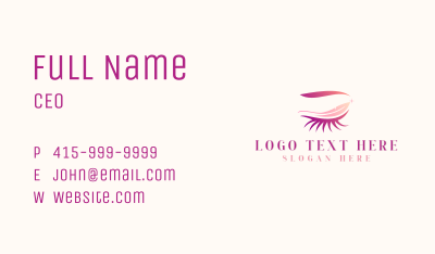 Makeup Artist Eyelashes Business Card Image Preview