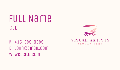 Makeup Artist Eyelashes Business Card Image Preview