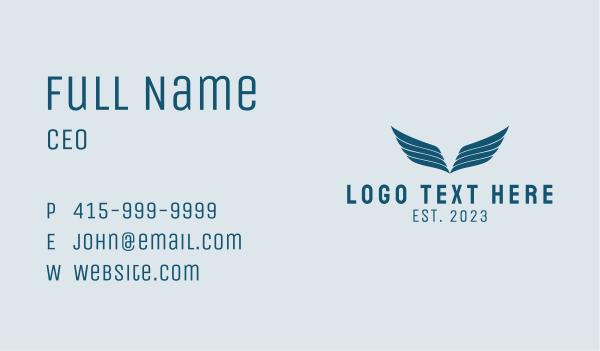 Aviation Wings League  Business Card Design Image Preview