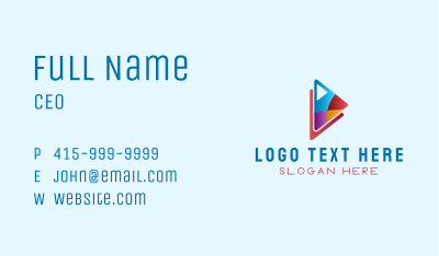 Modern Play Button Business Card Image Preview