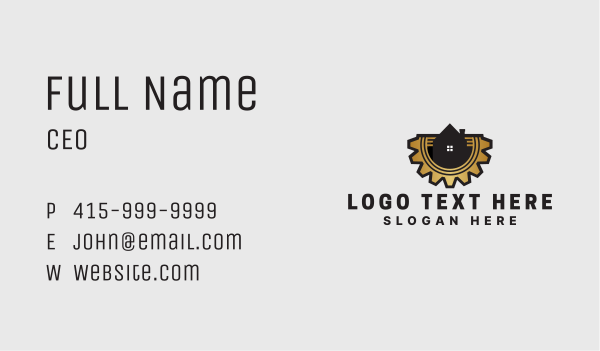 House Mechanic Engineer Business Card Design Image Preview
