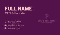 Pink Blooming Flower Emblem Business Card Design