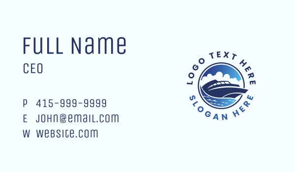 Yacht Ocean Travel Business Card Design Image Preview
