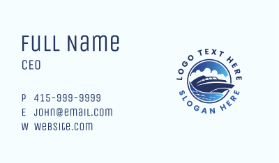 Yacht Ocean Travel Business Card Image Preview