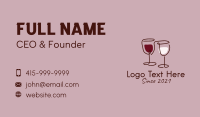 Minimalist Wine Glass  Business Card Image Preview