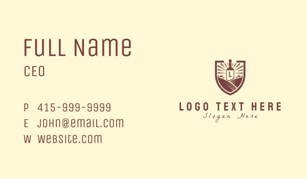Vineyard Emblem Letter Business Card Design Image Preview