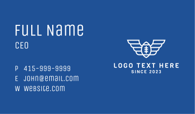 White American Football Wings Business Card Image Preview