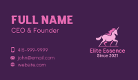 Pink Unicorn Silhouette Business Card Image Preview