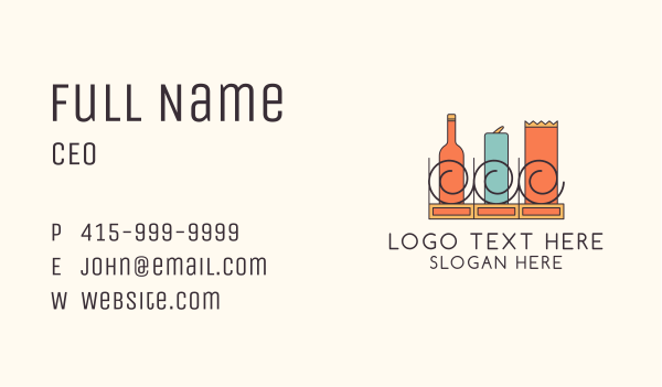 Coolers & Snacks Vending Business Card Design Image Preview