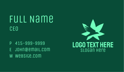 Green Eagle Weed Plant Business Card