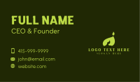 Green Leaf Flame Business Card Image Preview