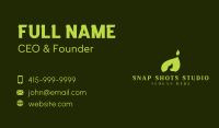 Green Leaf Flame Business Card Image Preview